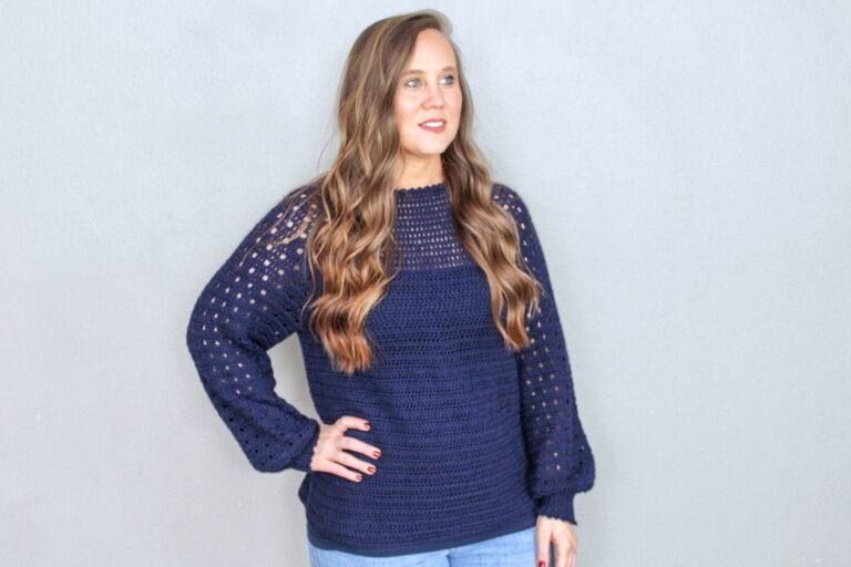Crochet Sweater Pattern – Plumbago