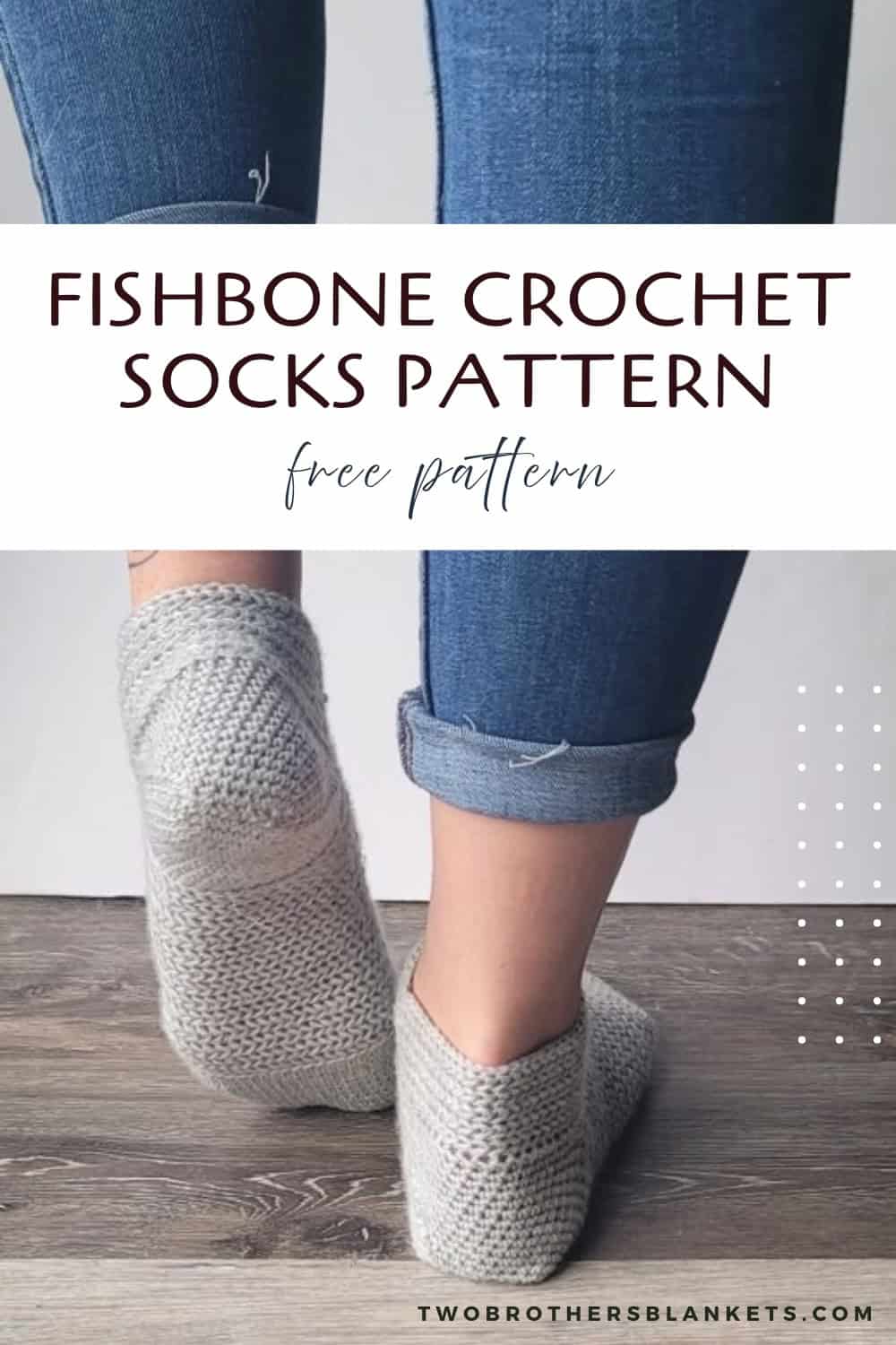Pin the Fishbone Crochet Socks pattern on Pinterest