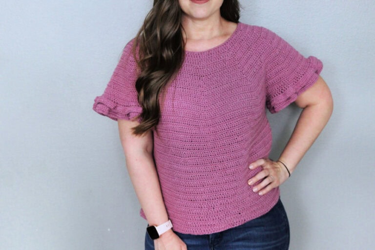 Crochet Flounce Sleeve Top Pattern – Franny Tee