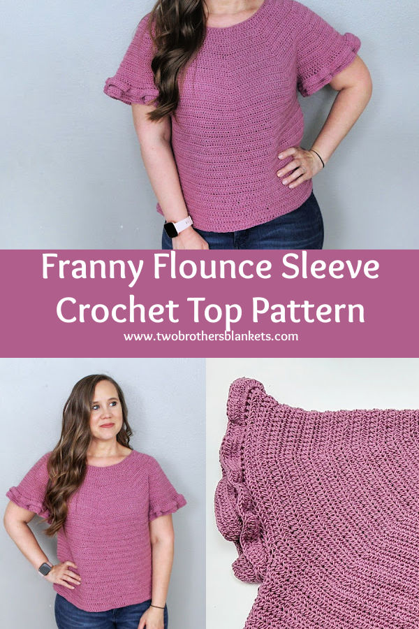 Franny Flounce Sleeve Crochet Top Pattern - Two Brothers Blankets