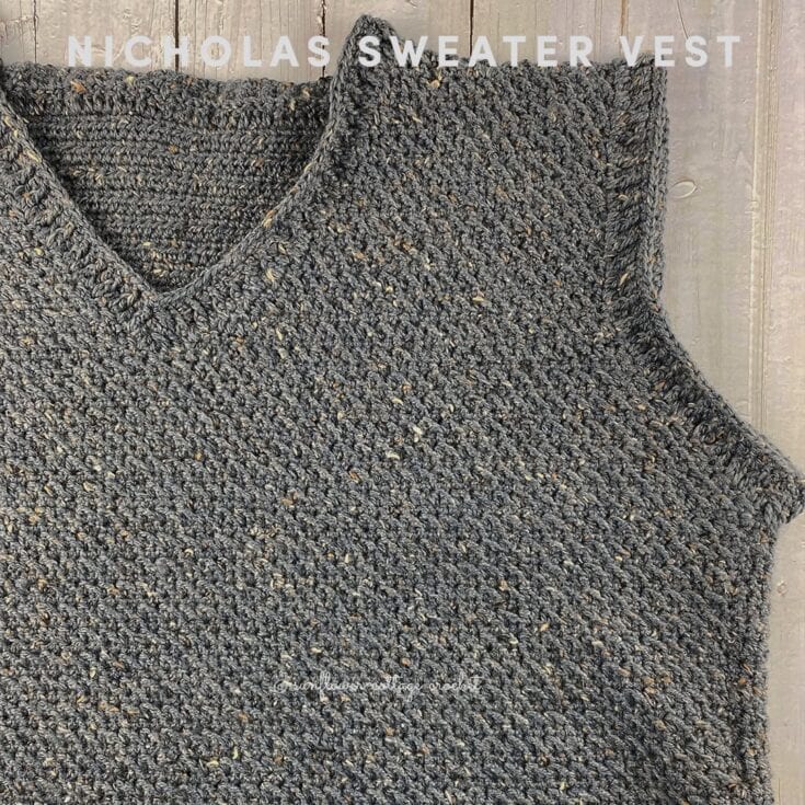 Image for Nicholas V Neck Vest Crochet Pattern