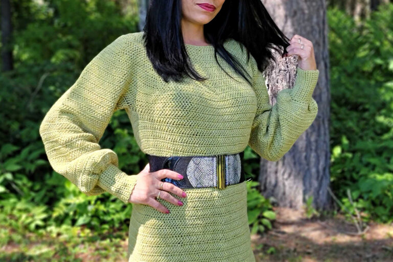 Crochet Dress Pattern – Delaney Sweater Dress