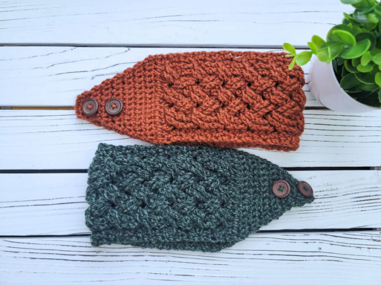 Crochet Celtic Weave Earwarmer – Free Pattern