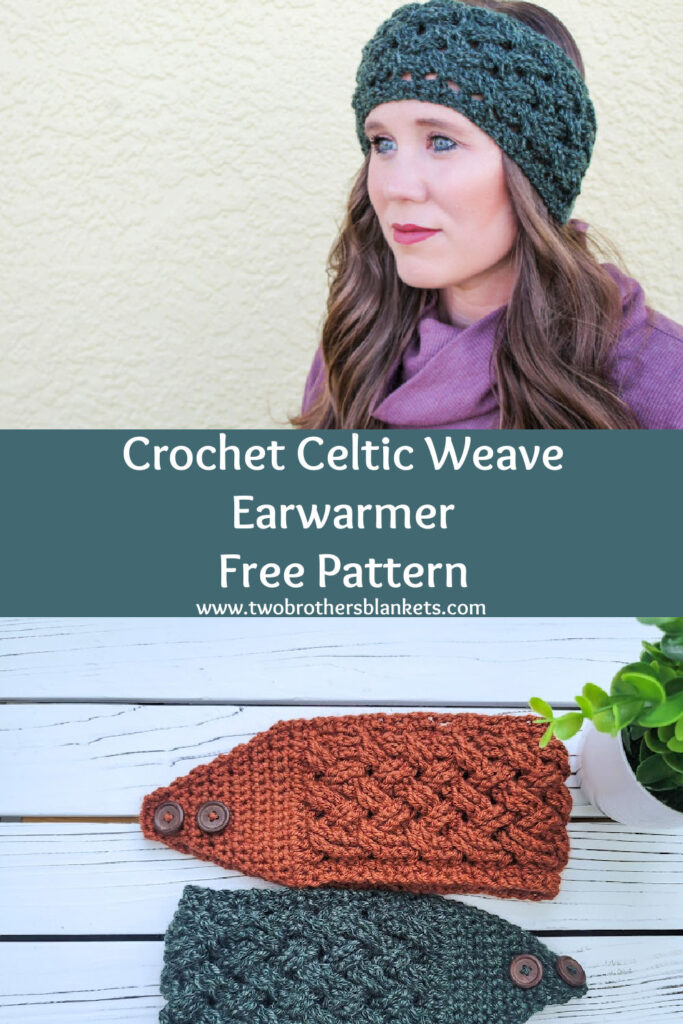 Crochet Celtic Weave Earwarmer - Free Pattern - Two Brothers Blankets
