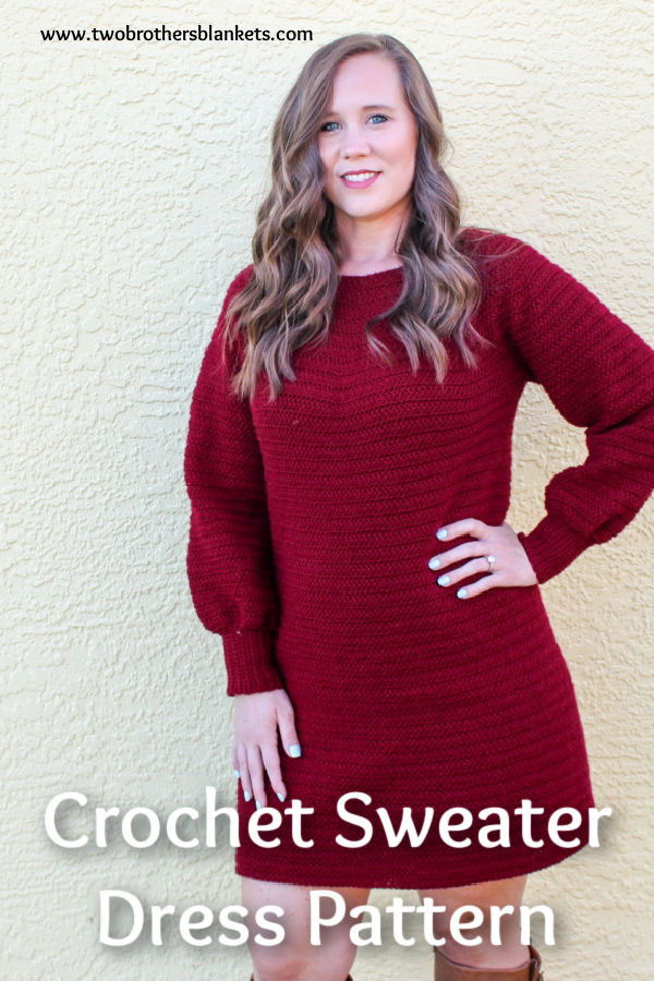 Crochet Sweater Dress Pattern - Delaney Sweater Dress