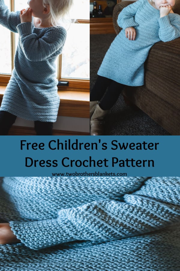Children's Crochet Sweater Dress Pattern - Delaney Dress