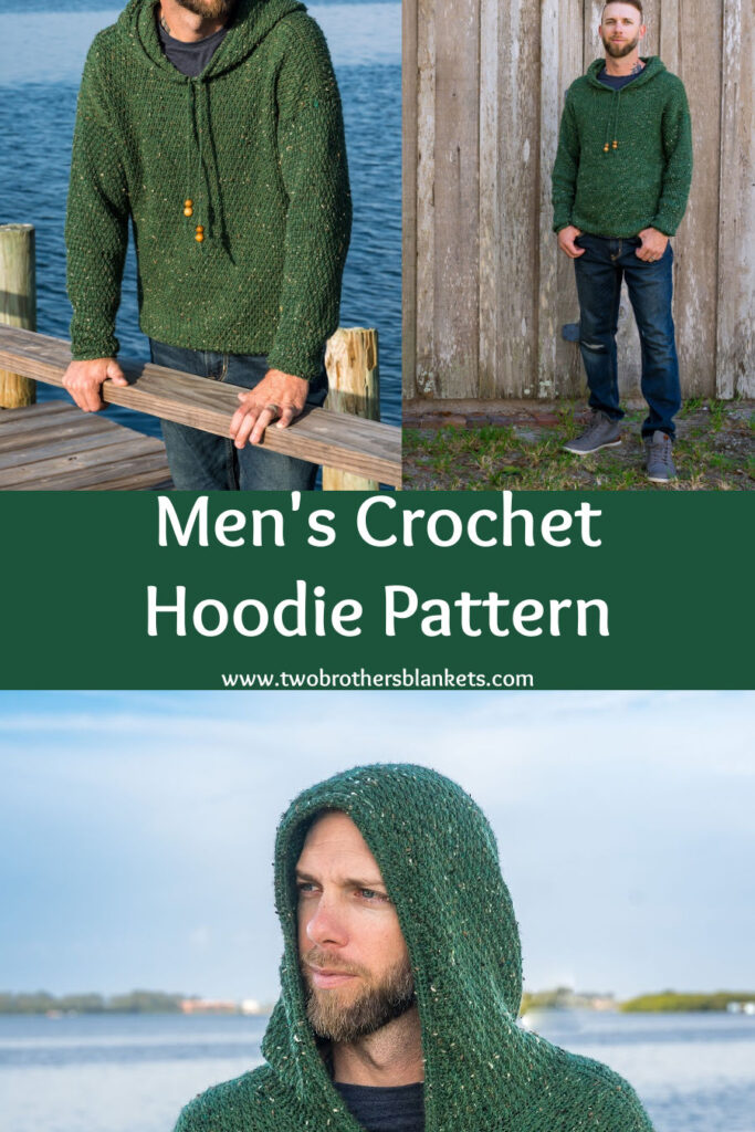 Men's Crochet Hoodie Pattern - Dutton Hoodie - Two Brothers Blankets