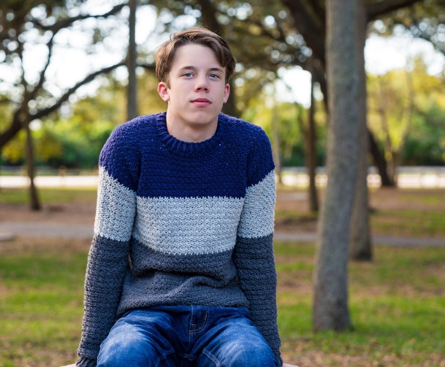 Crochet Color Block Sweater, Called the Guthrie Sweater