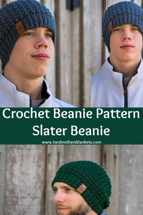 Crochet Beanie Pattern - Slater Beanie - Two Brothers Blankets