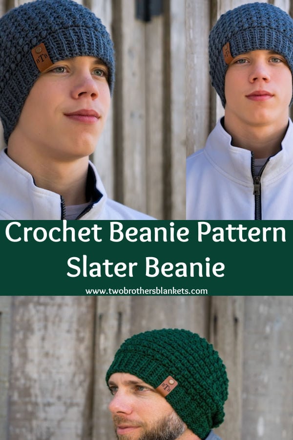 Crochet Beanie Pattern - Slater Beanie - Two Brothers Blankets