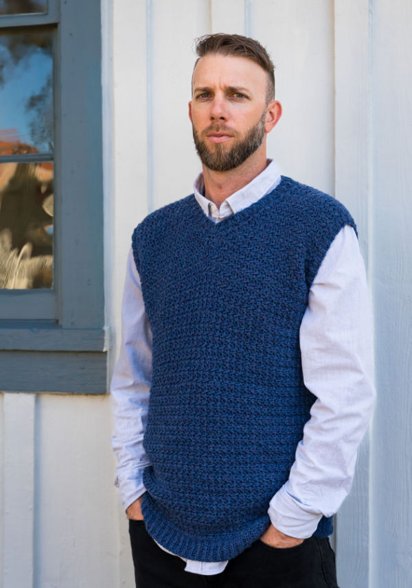 Men's Crochet Sweater Vest