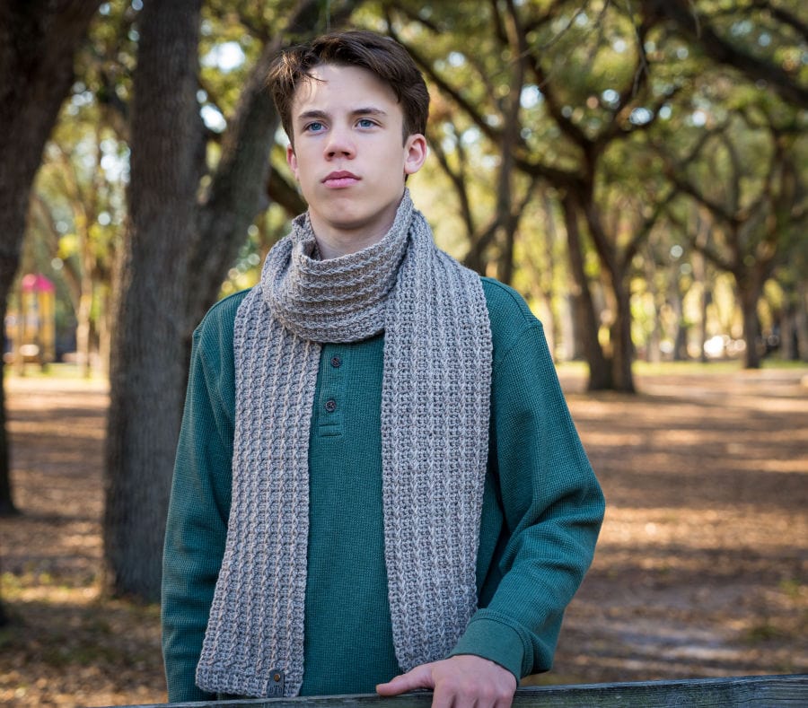 Men's Crochet Scarf- Tarragon Scarf