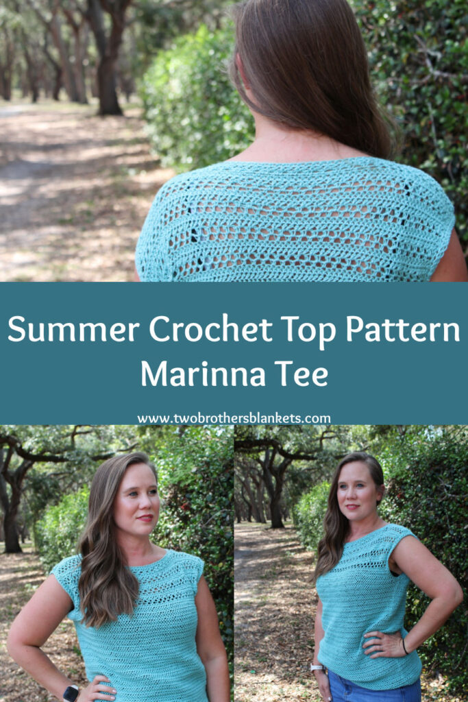 Summer Crochet Top- Marinna Tee - Two Brothers Blankets