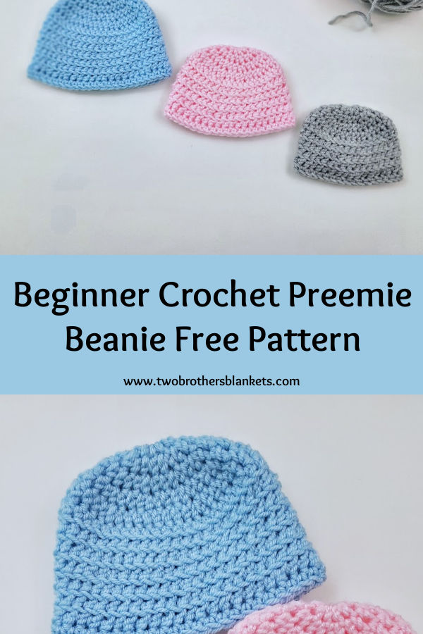 Beginner Crochet Preemie Beanie Free Pattern