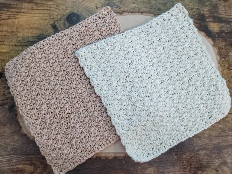 Wattle Stitch Crochet Washcloth Pattern