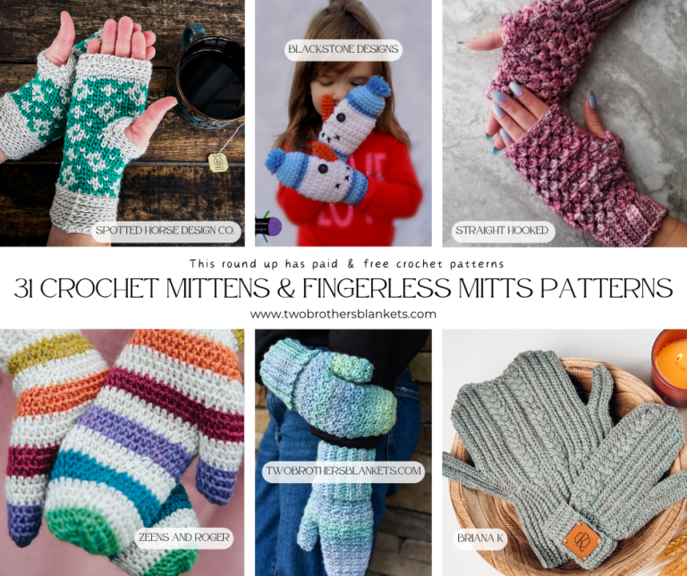 31 Crochet Mittens & Fingerless Mittens Crochet Patterns