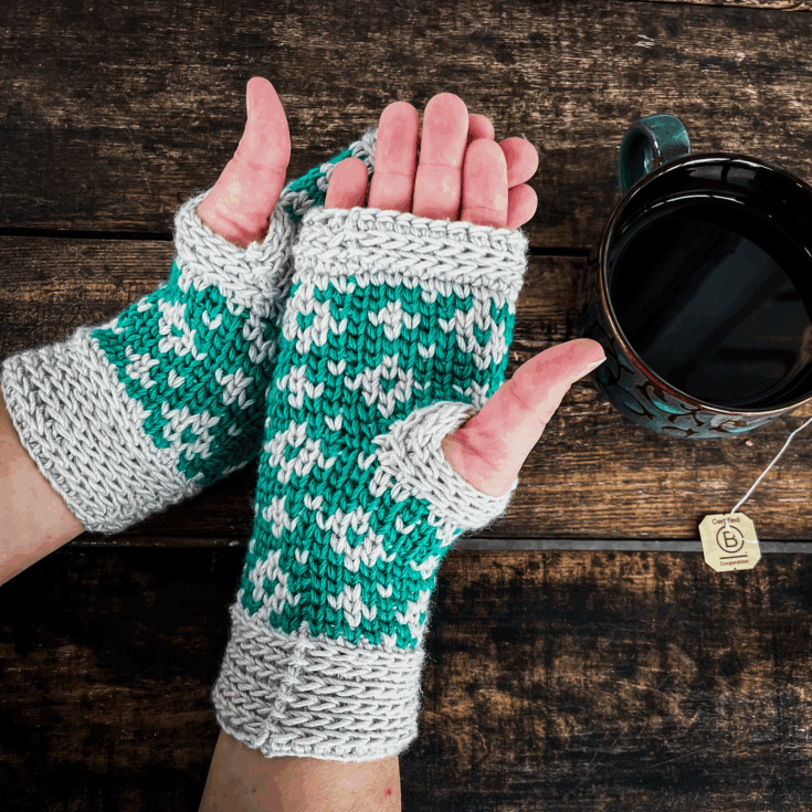 Image for Diamond Crochet Fingerless Gloves