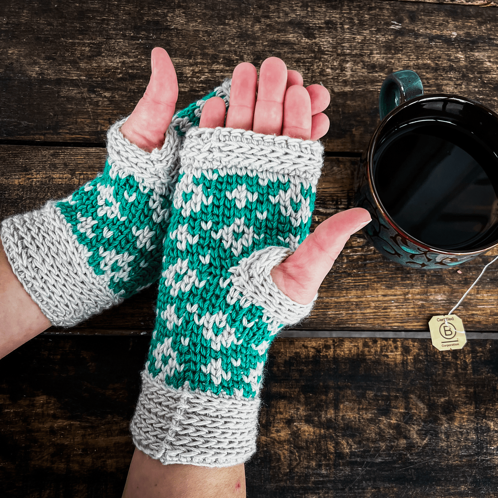 Image for Diamond Crochet Fingerless Gloves