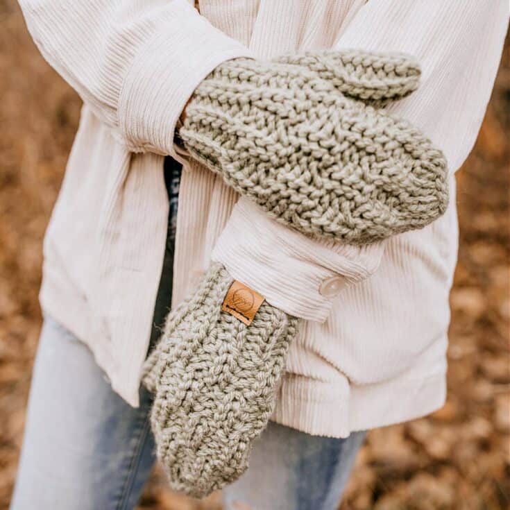 Image for Frosty Air - Free Chunky Crochet Mittens Pattern