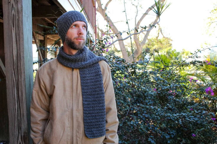 Image for Men's Crochet Hat and Scarf Pattern