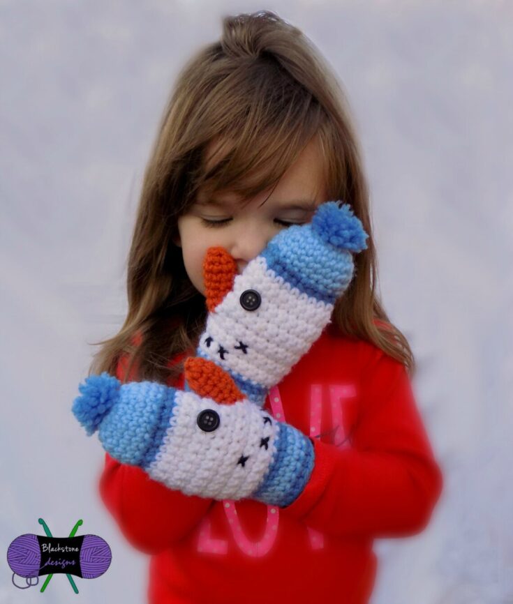 Image for Snowman Mittens Crochet Pattern
