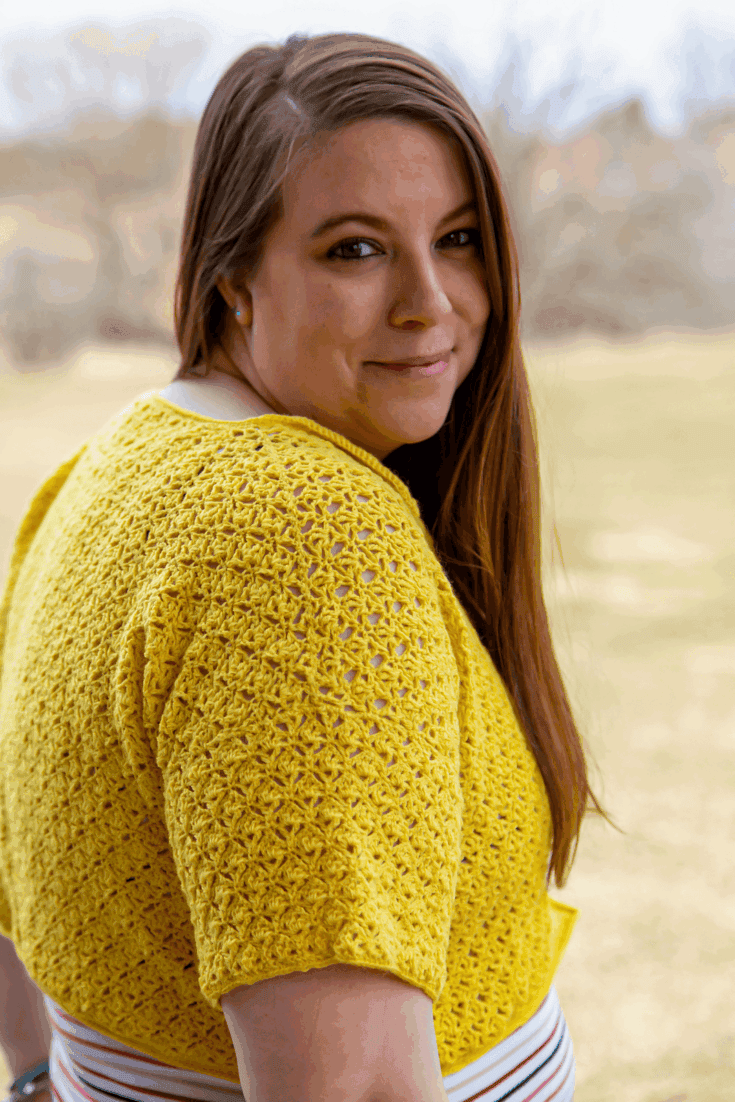 Image for Lacy Crochet Cardigan pattern, The Sarah Bolero