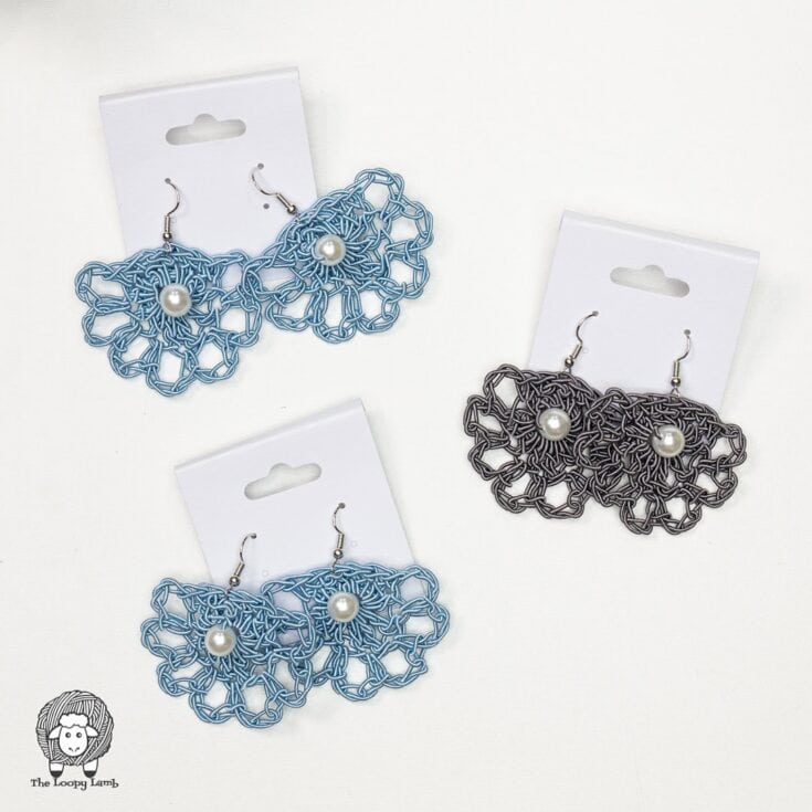Image for FREE Crochet Earrings Pattern, The Anabelle Earrings
