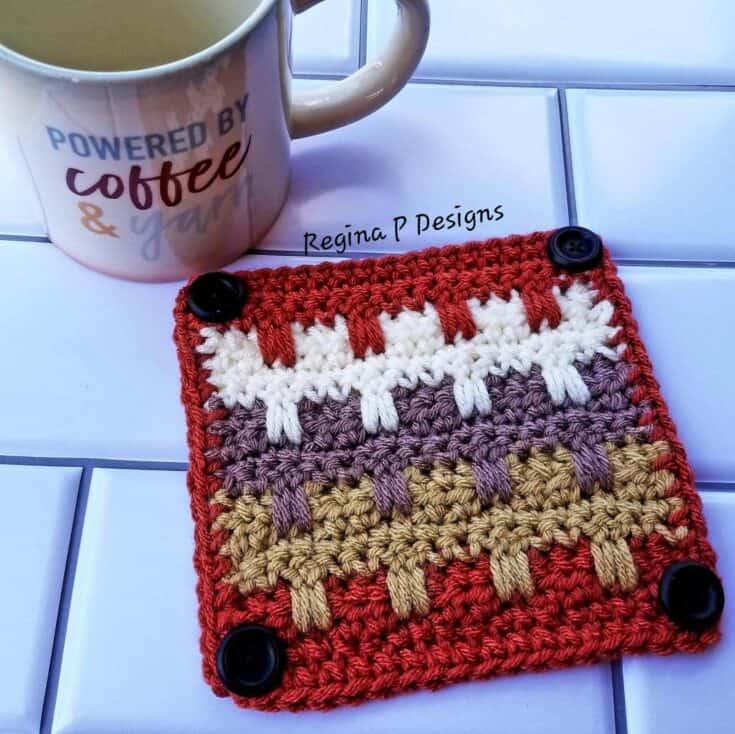 colorful crochet coaster free pattern
