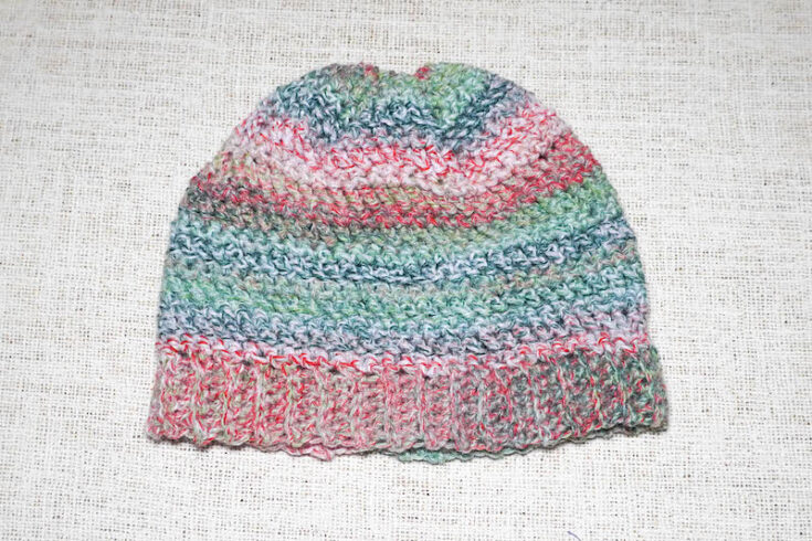 Unisex crochet slouch hat pattern