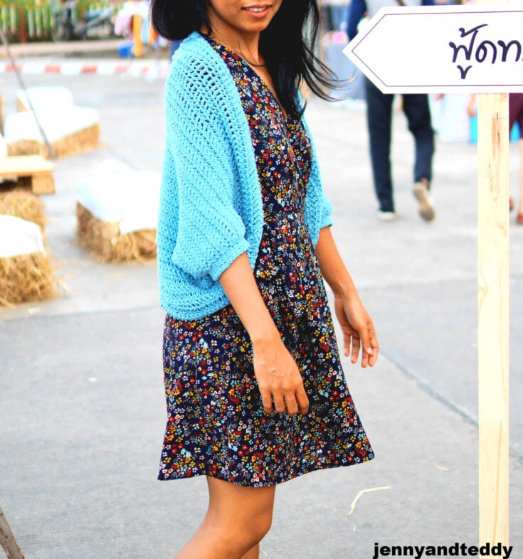 easy crochet shrug pattern with sleeves