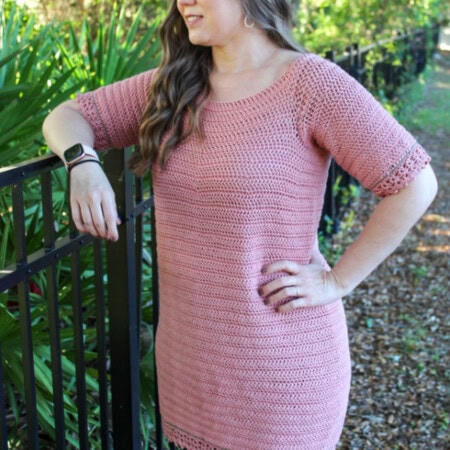 DK weight yarn crochet tunic pattern
