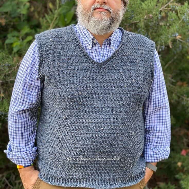 men's crochet vest pattern