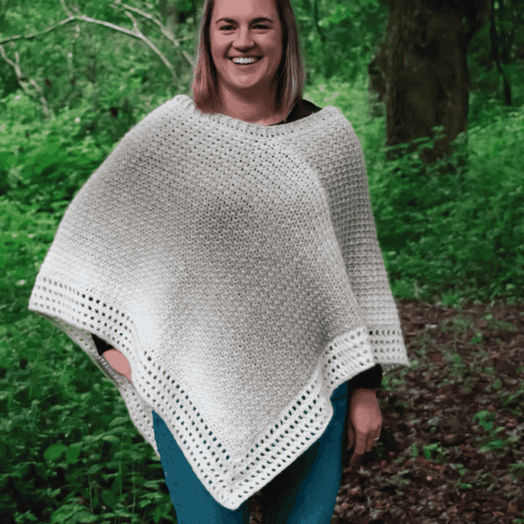 bulky weight yarn crochet poncho pattern