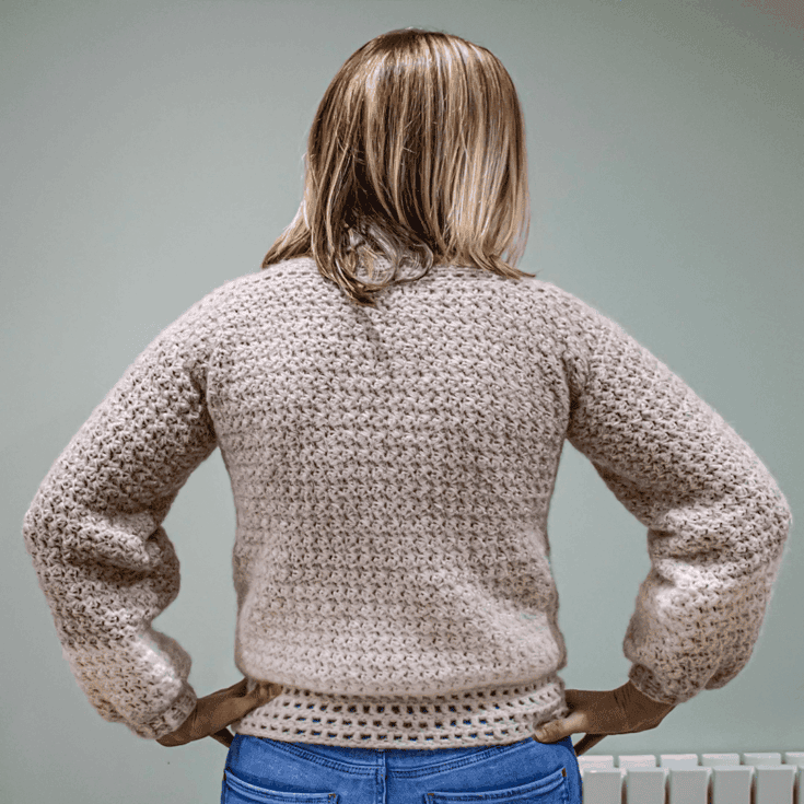 bulky weight yarn crochet clothing sweater pattern
