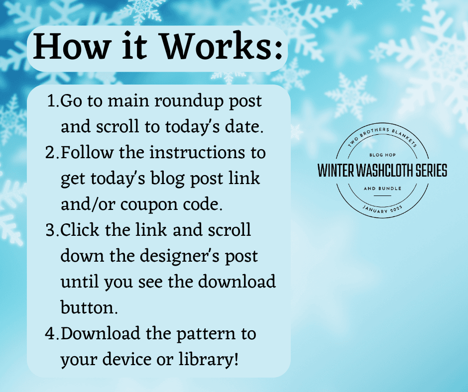 Descriptive image with instructions on how the blog hop works.
