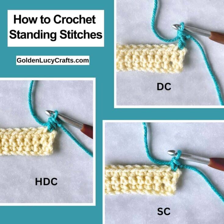 Image for How to Crochet Standing Stitches – SC, HDC, DC