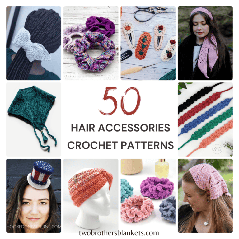 50 crochet hair accessories patterns roundup