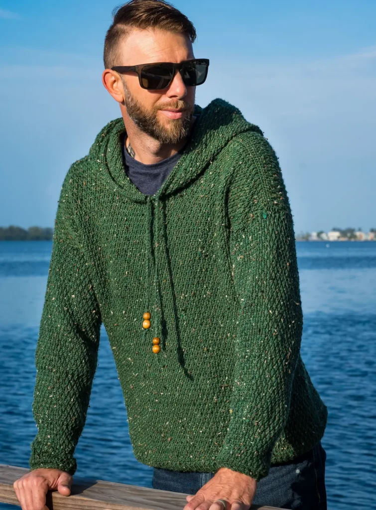 Mens hoodie pattern from Two Brothers Blankets.