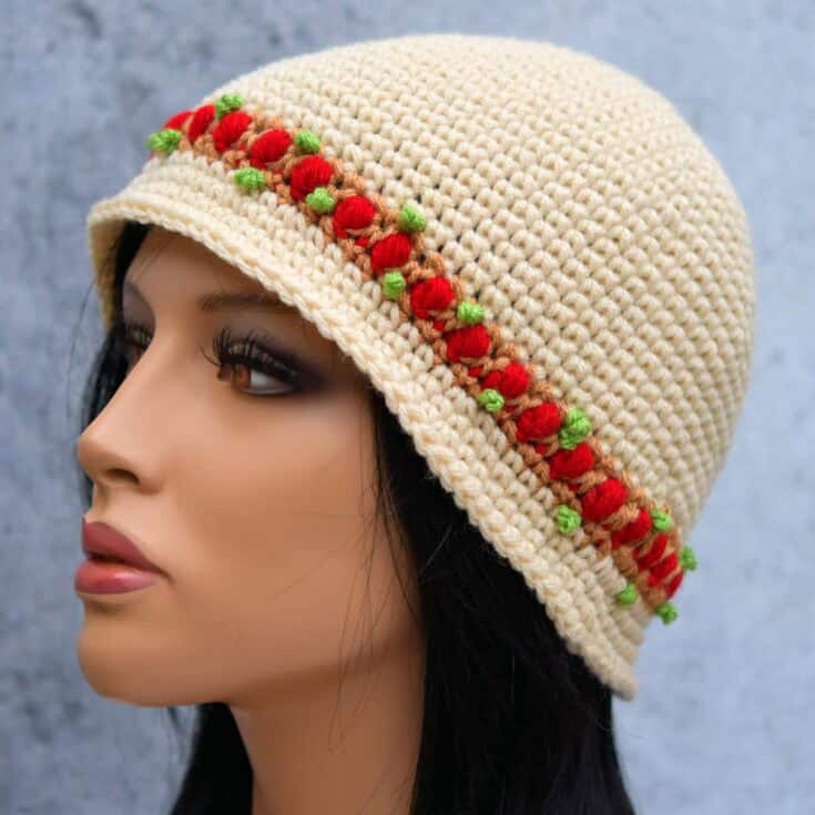 Image for Rosebud Womens Bucket Hat Crochet Pattern