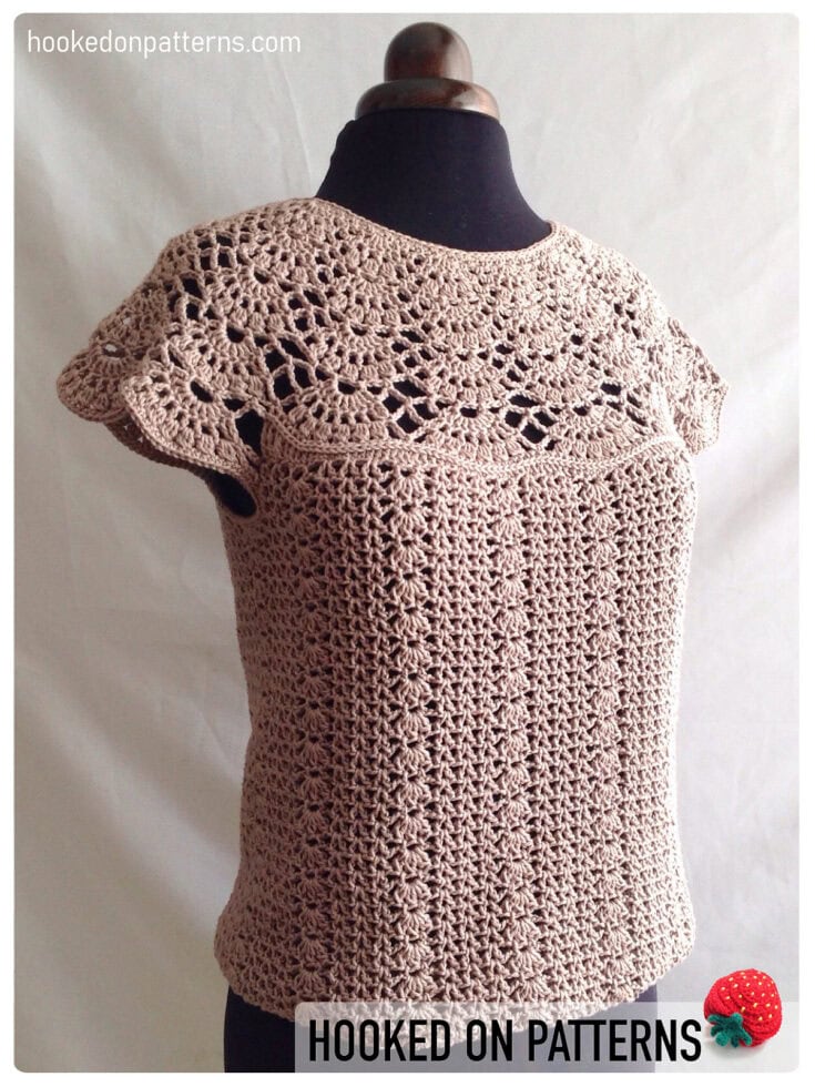 crochet summer lacy top pattern
