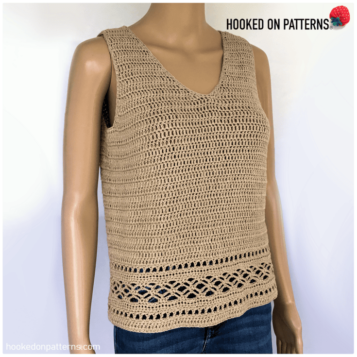 lacy crochet pattern summer tank top