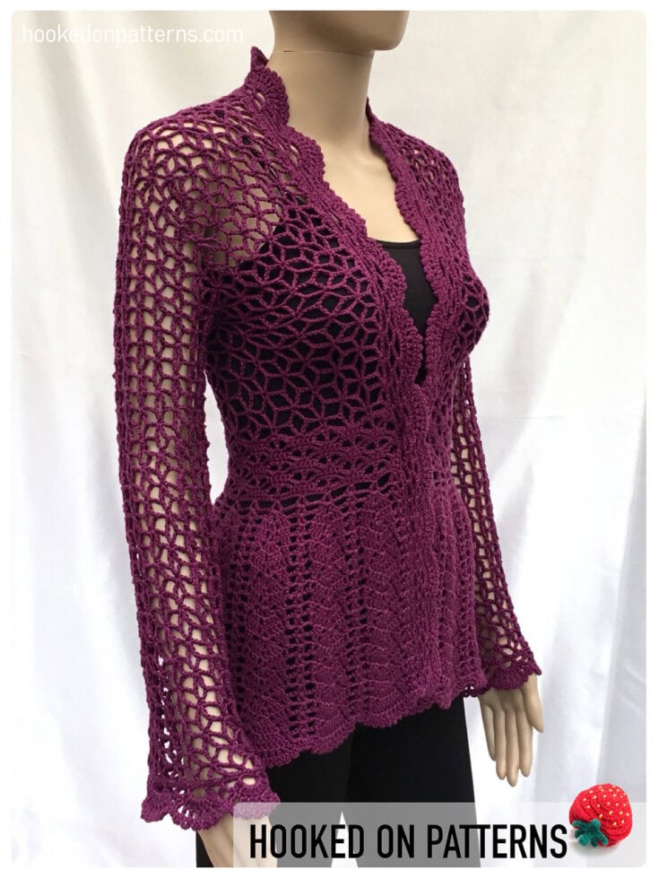 lacy crochet cardigan pattern