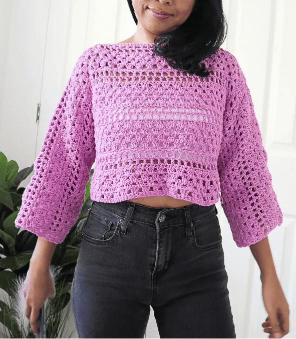 Image for Lacy Granny Stitch Sweater