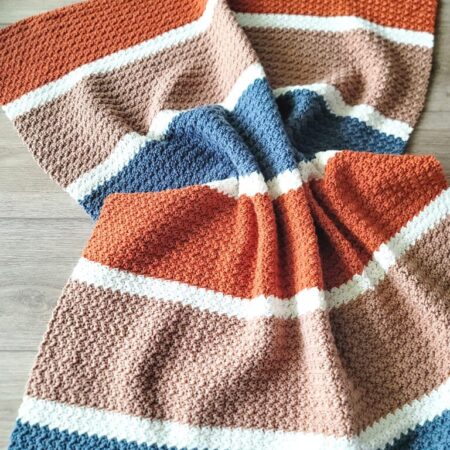 Striped Crochet Blanket Patterns Full of Fall Texture