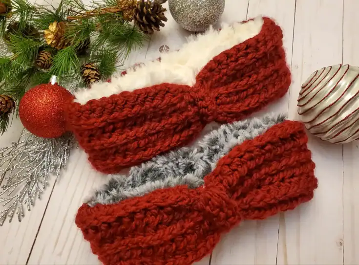 Faux Fur Crochet Headband Free Pattern