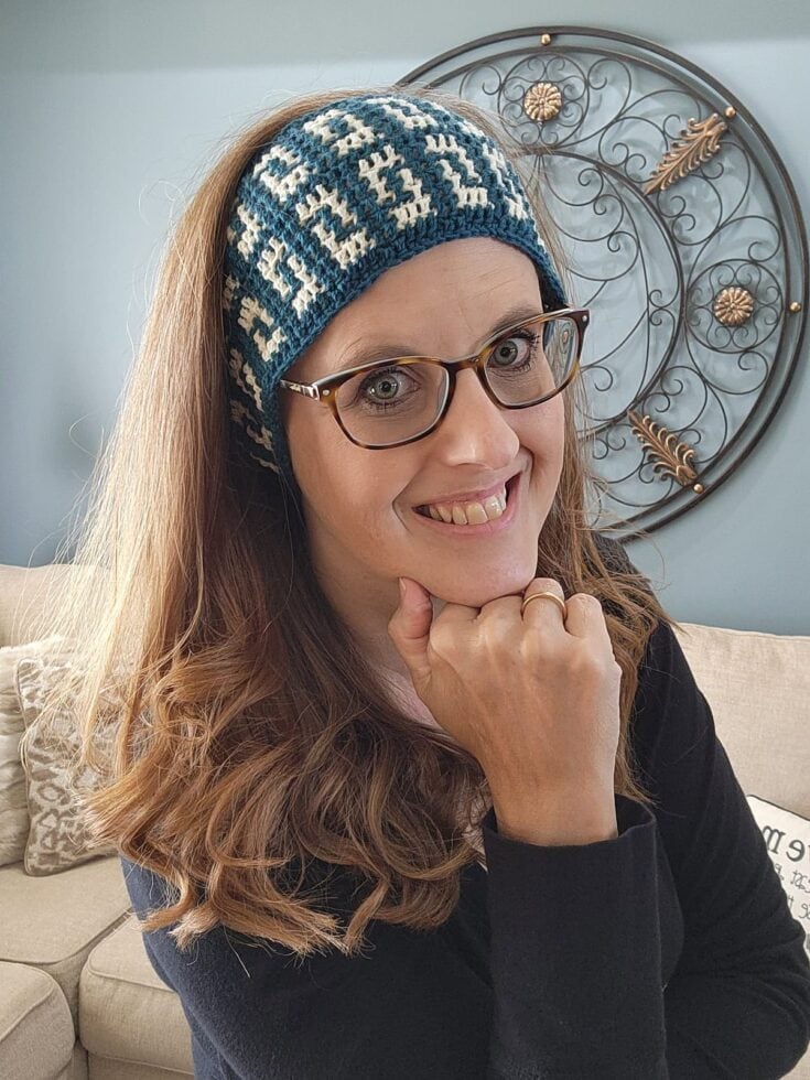 mosaic crochet headband pattern free