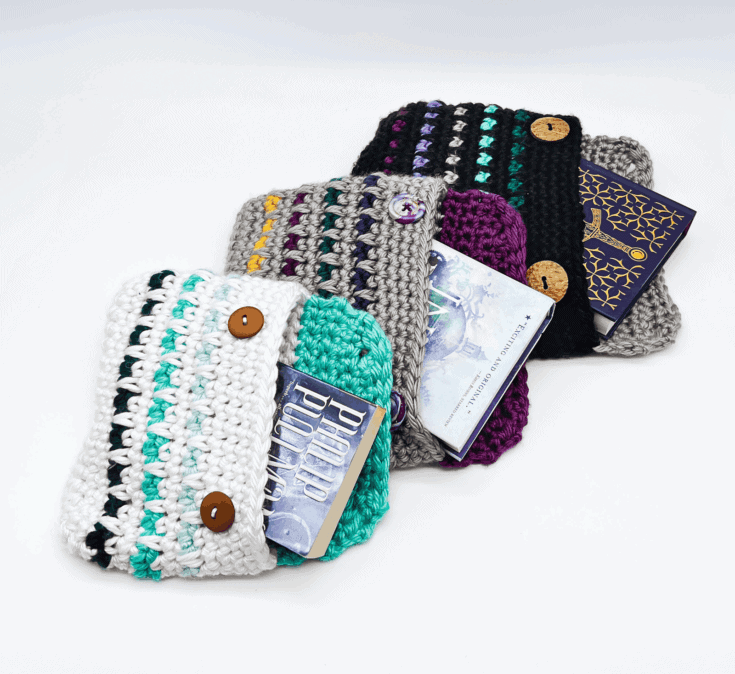 Cute CAL: ‘Pop of Color’ Crochet Book Sleeve Pattern in 3 Sizes!