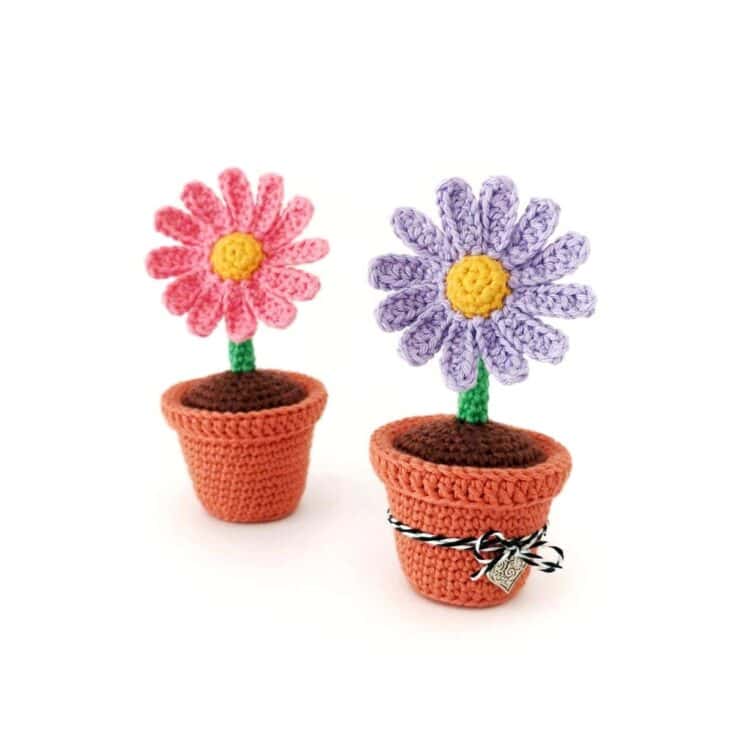 Image for No-Sew Crochet Flower Pot Pattern