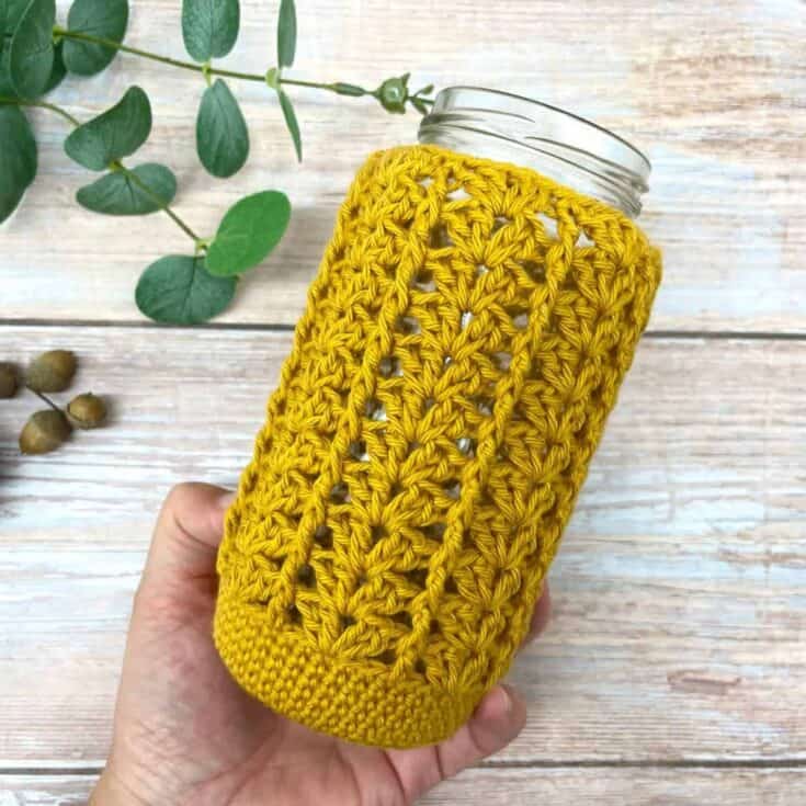 Free Mason Jar Crochet Cover Pattern: Easy Jar Cozy