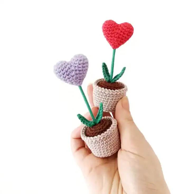 Image for Amigurumi Heart in a Pot Pattern